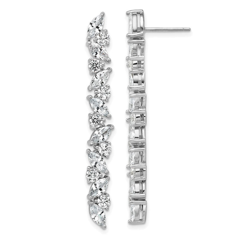 Sterlingsilber Cheryl M Rhodiniert Fantasie Zirkonia Stecker Ohrhänger