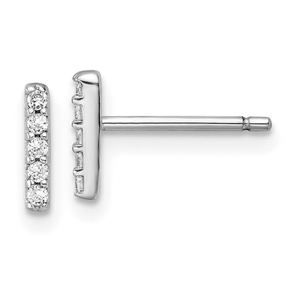 Sterlingsilber Cheryl M Rhodiniert Poliert Buchstabe I Zirkonia Initiale Ohrstecker