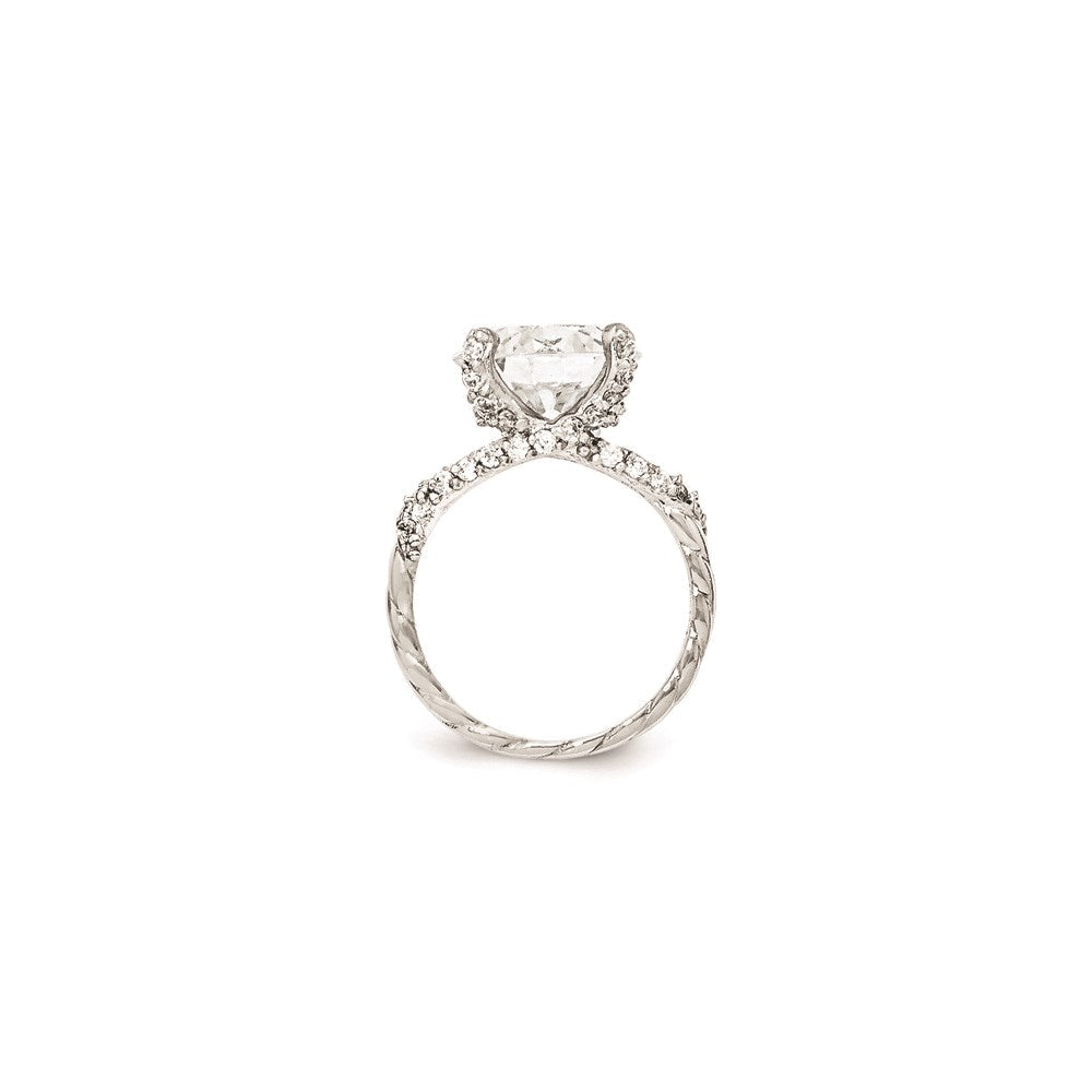 Sterlingsilber Cheryl M Rhodiniert Fantasie Brillant-cut Zirkonia Ring