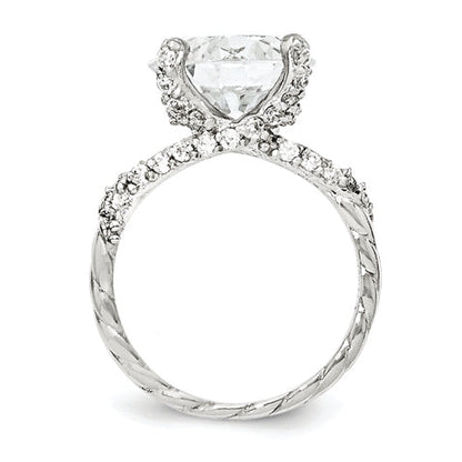 Sterlingsilber Cheryl M Rhodiniert Fantasie Brillant-cut Zirkonia Ring
