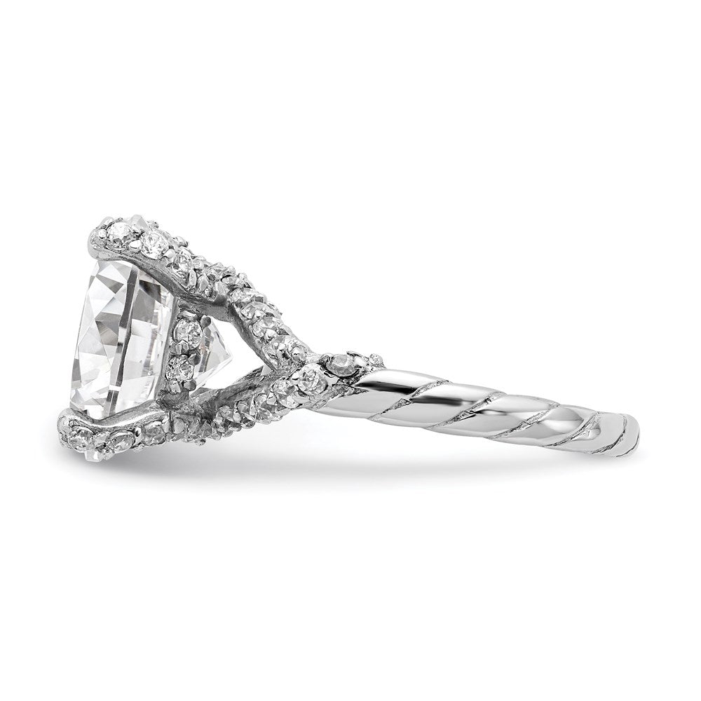 Sterlingsilber Cheryl M Rhodiniert Fantasie Brillant-cut Zirkonia Ring