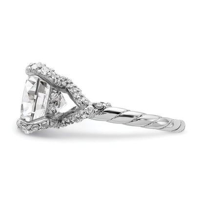 Sterlingsilber Cheryl M Rhodiniert Fantasie Brillant-cut Zirkonia Ring