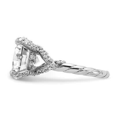 Sterlingsilber Cheryl M Rhodiniert Fantasie Brillant-cut Zirkonia Ring