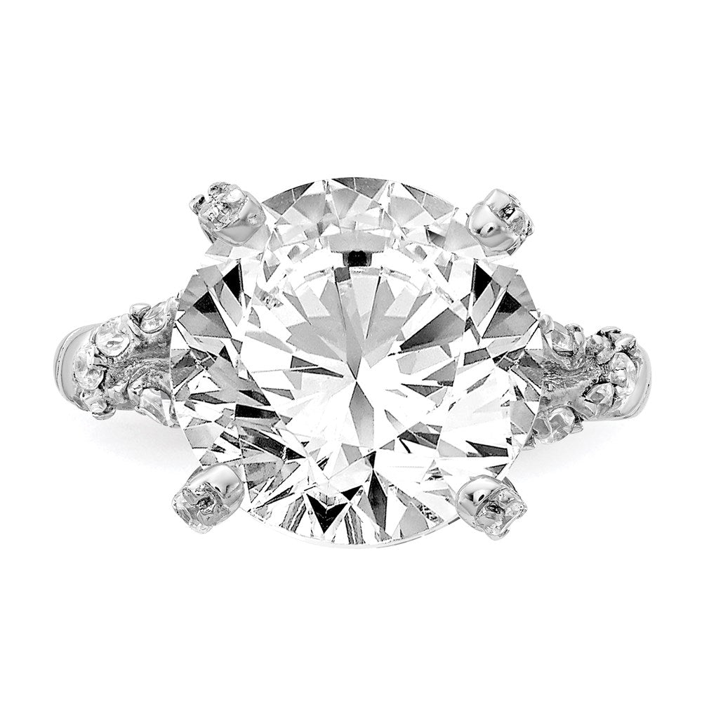 Sterlingsilber Cheryl M Rhodiniert Fantasie Brillant-cut Zirkonia Ring