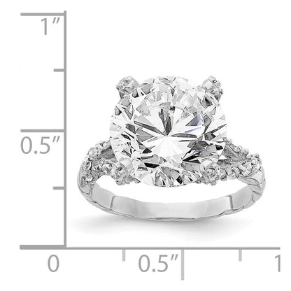 Sterlingsilber Cheryl M Rhodiniert Fantasie Brillant-cut Zirkonia Ring