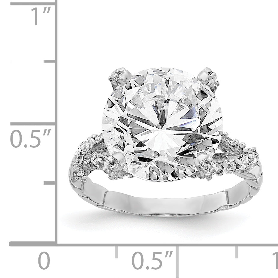 Sterlingsilber Cheryl M Rhodiniert Fantasie Brillant-cut Zirkonia Ring