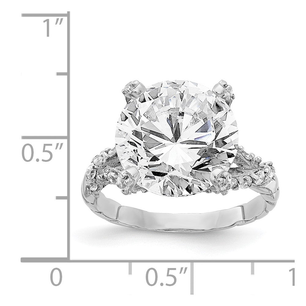 Sterlingsilber Cheryl M Rhodiniert Fantasie Brillant-cut Zirkonia Ring
