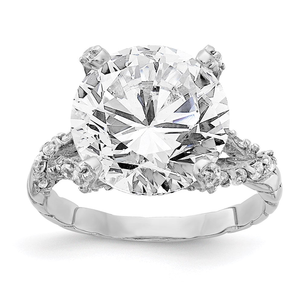 Sterlingsilber Cheryl M Rhodiniert Fantasie Brillant-cut Zirkonia Ring