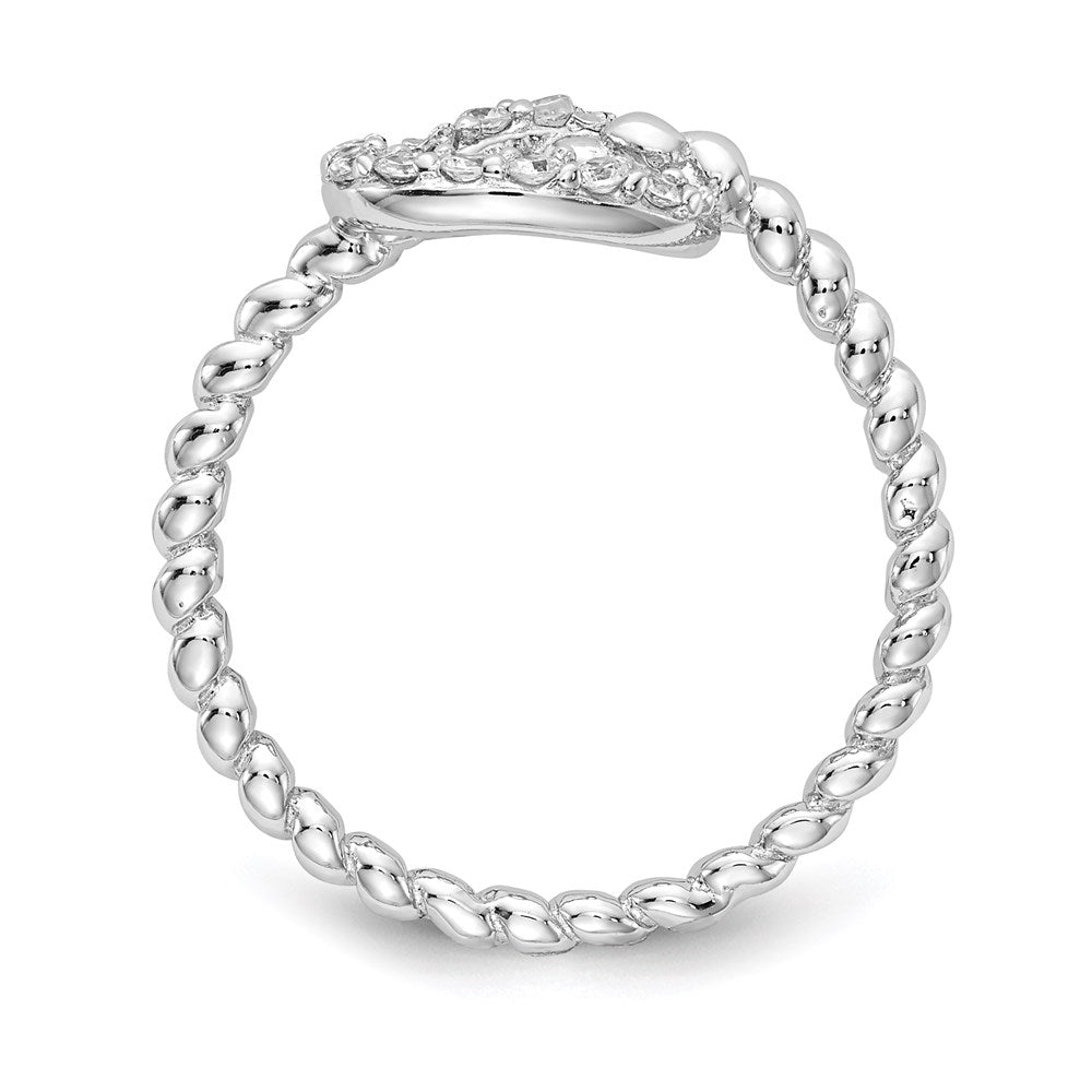 Sterlingsilber Cheryl M Rhodiniert Brillant-cut Zirkonia Knoten Ring