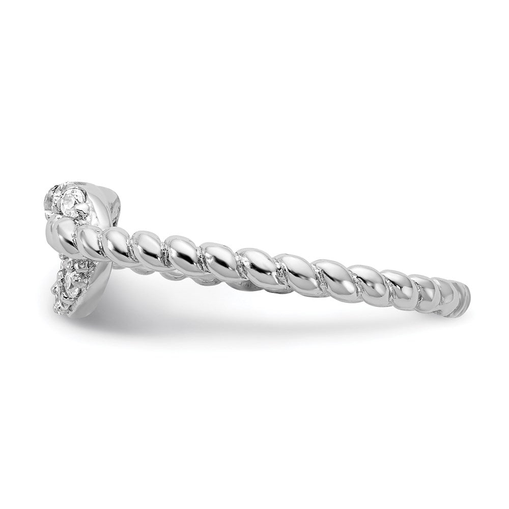 Sterlingsilber Cheryl M Rhodiniert Brillant-cut Zirkonia Knoten Ring