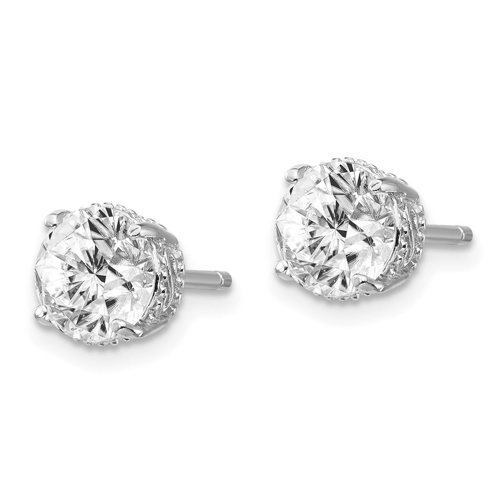 Sterlingsilber Cheryl M Rhodiniert Brillant-cut Zirkonia 6.5mm Ohrstecker