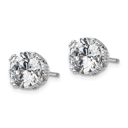 Sterlingsilber Cheryl M Rhodiniert Brillant-cut 8mm Zirkonia Ohrstecker