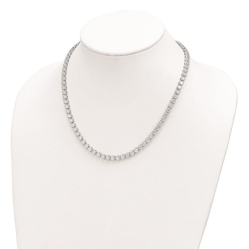 Sterlingsilber Cheryl M Rhodiniert Brillant-cut Zirkonia 18 Zoll Halskette