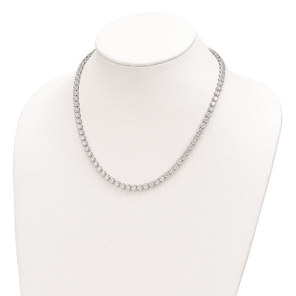 Sterlingsilber Cheryl M Rhodiniert Brillant-cut Zirkonia 18 Zoll Halskette