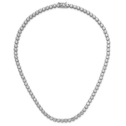 Sterlingsilber Cheryl M Rhodiniert Brillant-cut Zirkonia 18 Zoll Halskette