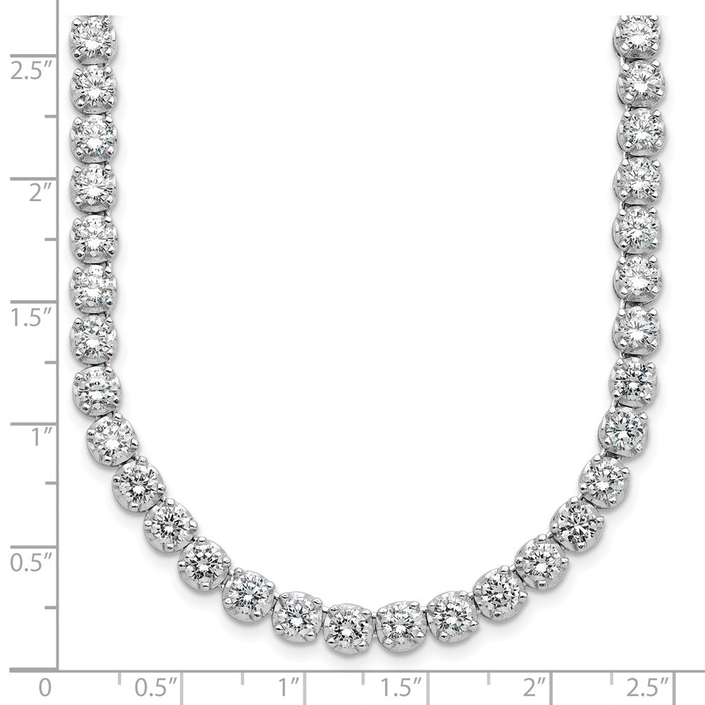 Sterlingsilber Cheryl M Rhodiniert Brillant-cut Zirkonia 18 Zoll Halskette