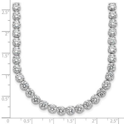 Sterlingsilber Cheryl M Rhodiniert Brillant-cut Zirkonia 18 Zoll Halskette