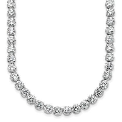 Sterlingsilber Cheryl M Rhodiniert Brillant-cut Zirkonia 18 Zoll Halskette