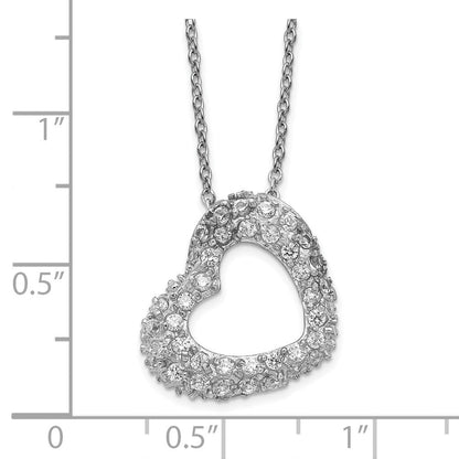 Sterlingsilber Cheryl M Zirkonia Herz Halskette