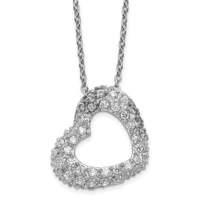 Sterlingsilber Cheryl M Zirkonia Herz Halskette