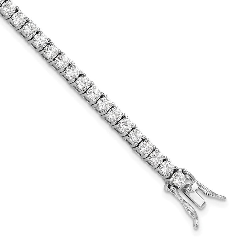 Sterlingsilber Cheryl M Rhodiniert Brillant-cut Zirkonia 7 Zoll Tennis Armband