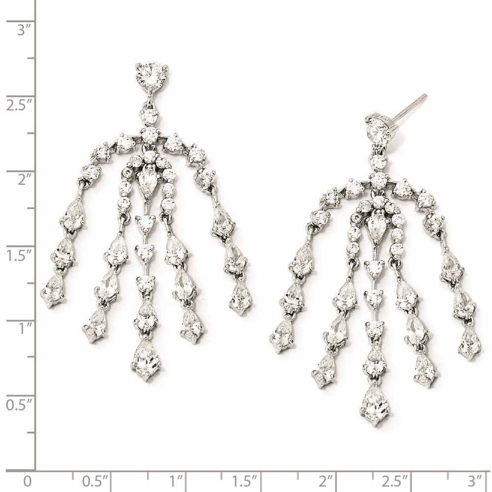 Sterlingsilber Zirkonia Hängend Ohrstecker