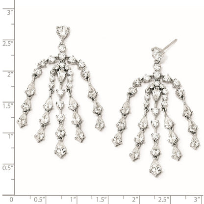 Sterlingsilber Zirkonia Hängend Ohrstecker