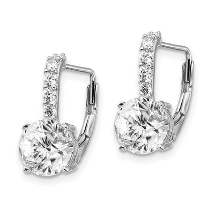 Sterlingsilber Cheryl M Rhodiniert Brillant-cut Zirkonia Ohrhänger mit Brisur