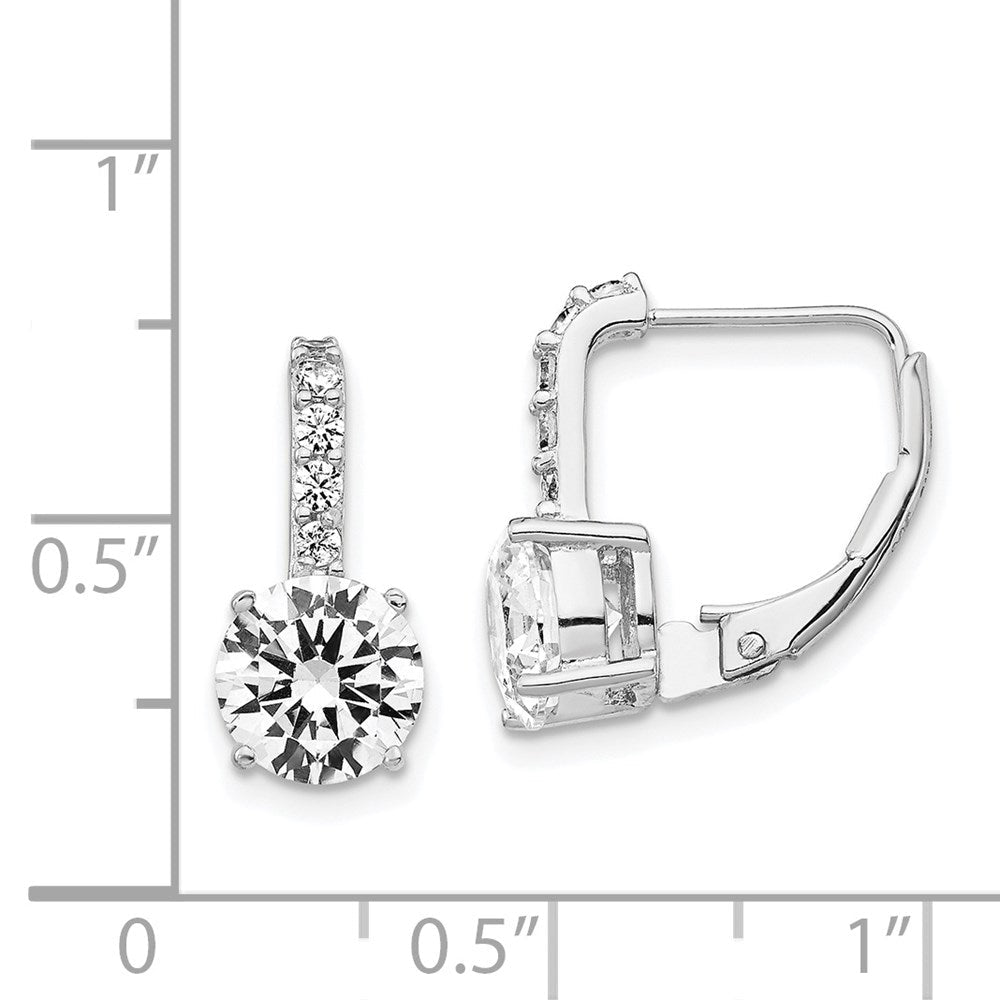 Sterlingsilber Cheryl M Rhodiniert Brillant-cut Zirkonia Ohrhänger mit Brisur