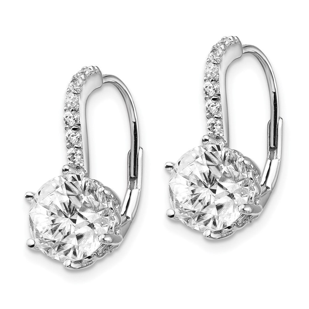 Sterlingsilber Cheryl M Rhodiniert Brillant-cut Zirkonia Ohrhänger mit Brisur