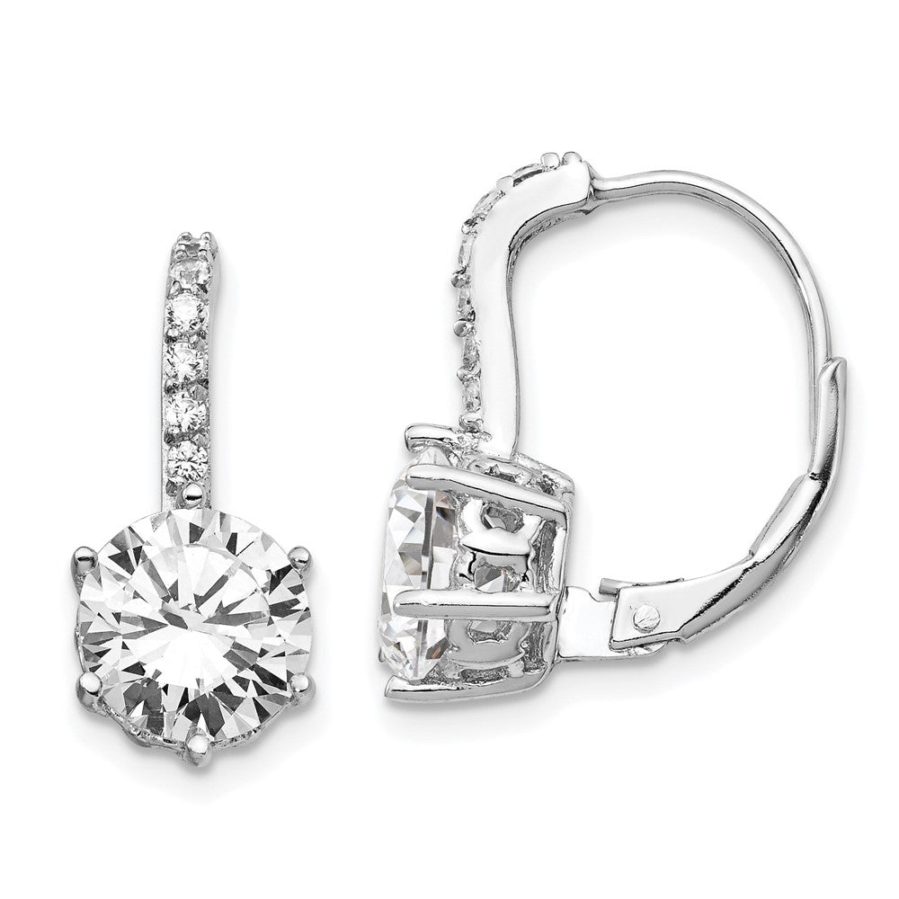 Sterlingsilber Cheryl M Rhodiniert Brillant-cut Zirkonia Ohrhänger mit Brisur