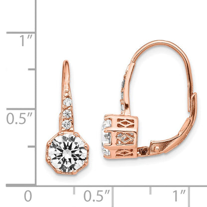 Sterlingsilber Cheryl M Rose Vergoldet Brillant-cut Zirkonia Brisur Ohrhänger