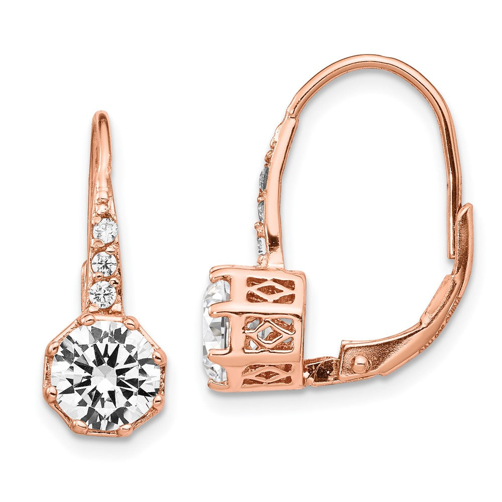 Sterlingsilber Cheryl M Rose Vergoldet Brillant-cut Zirkonia Brisur Ohrhänger