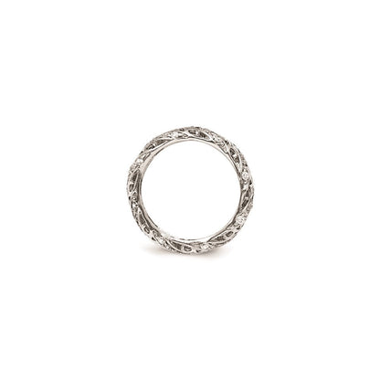 Sterlingsilber Zirkonia Lines & Swirls Ring