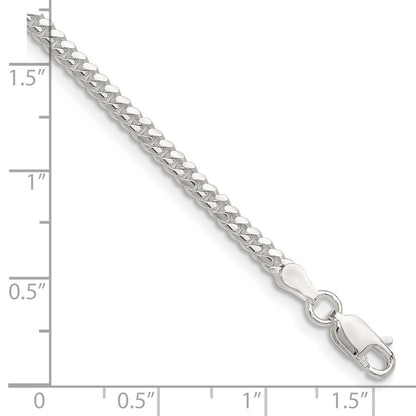 Sterlingsilber Poliert 2.9mm Gewölbt Panzer Kette