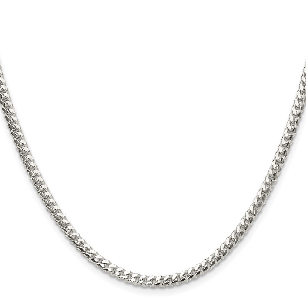 Sterlingsilber Poliert 3.4mm Gewölbt Panzer Kette
