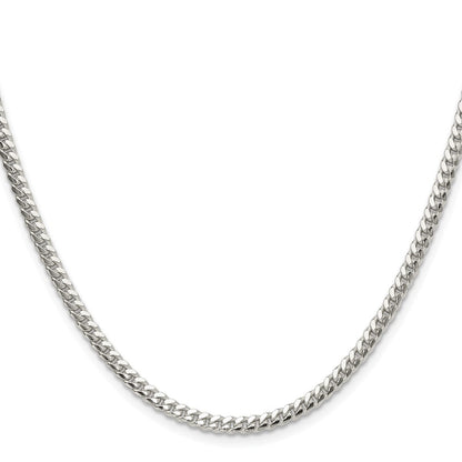 Sterlingsilber Poliert 3.4mm Gewölbt Panzer Kette