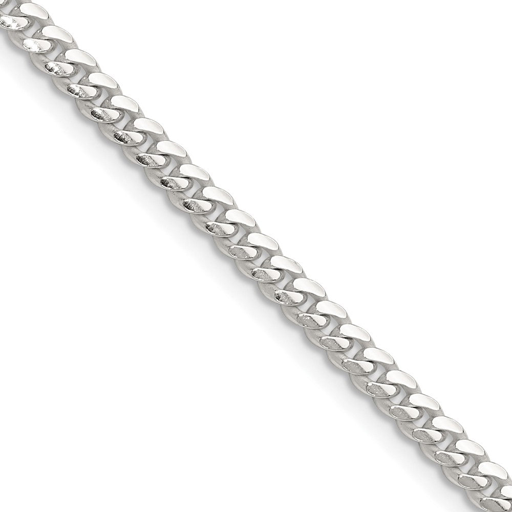 Sterlingsilber Poliert 3.4mm Gewölbt Panzer Kette