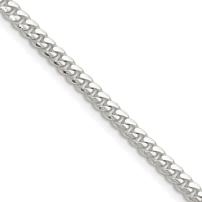 Sterlingsilber Poliert 3.4mm Gewölbt Panzer Kette