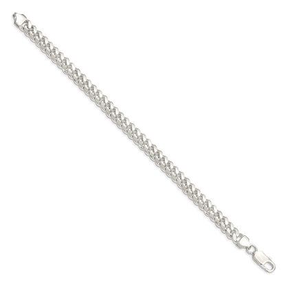 Sterlingsilber 7.0mm Poliert Gewölbt Panzer Gliederarmband