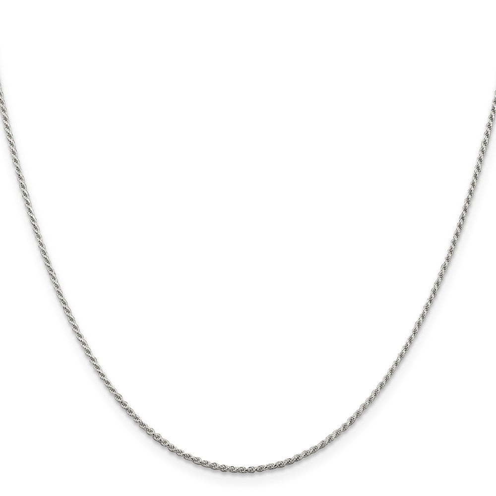 Sterlingsilber 1.2mm Diamantiert Kordel Kette mit 2 Zoll Verlängerung. Halskette