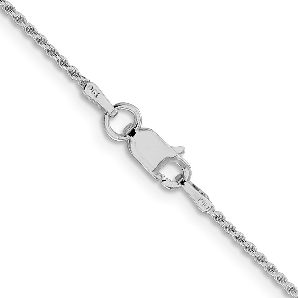 Sterlingsilber Rhodiniert 1.2mm Diamantiert Kordel Halskette