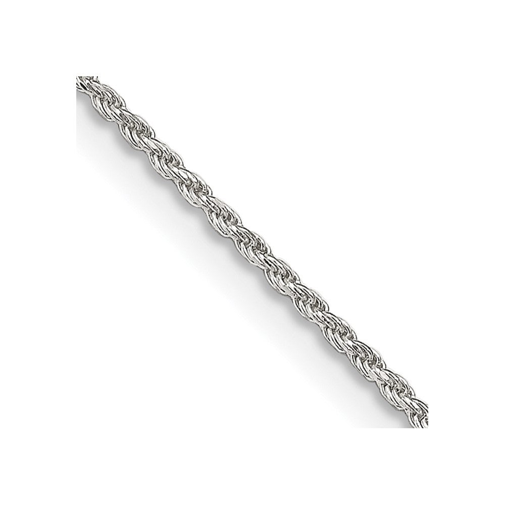 Sterlingsilber 1.2mm Diamantiert Kordel Kette mit 2 Zoll Verlängerung. Halskette