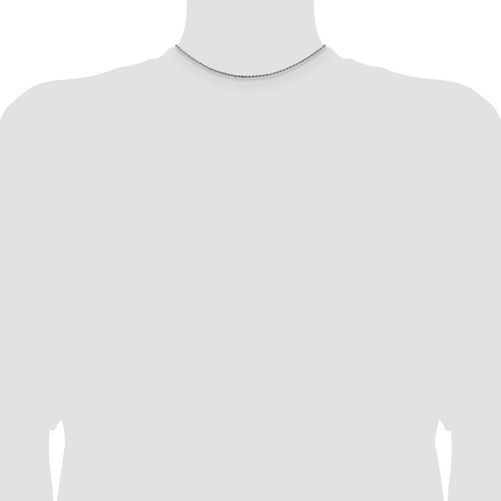 Sterlingsilber 1.5mm Diamantiert Kordel Halskette