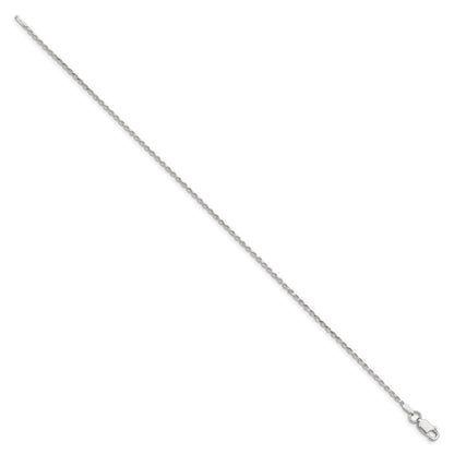 Sterlingsilber 1.5mm Diamantiert Kordel Gliederarmband