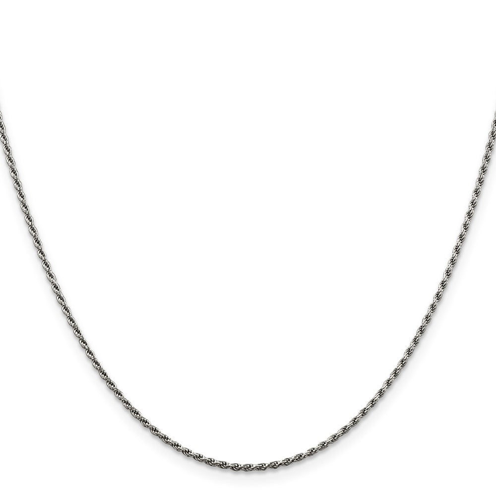 Sterlingsilber Rhodiniert 1.5mm Diamantiert Kordel Halskette