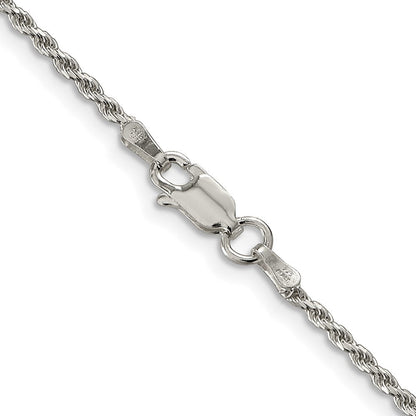 Sterlingsilber 1.7mm Diamantiert Kordel Halskette