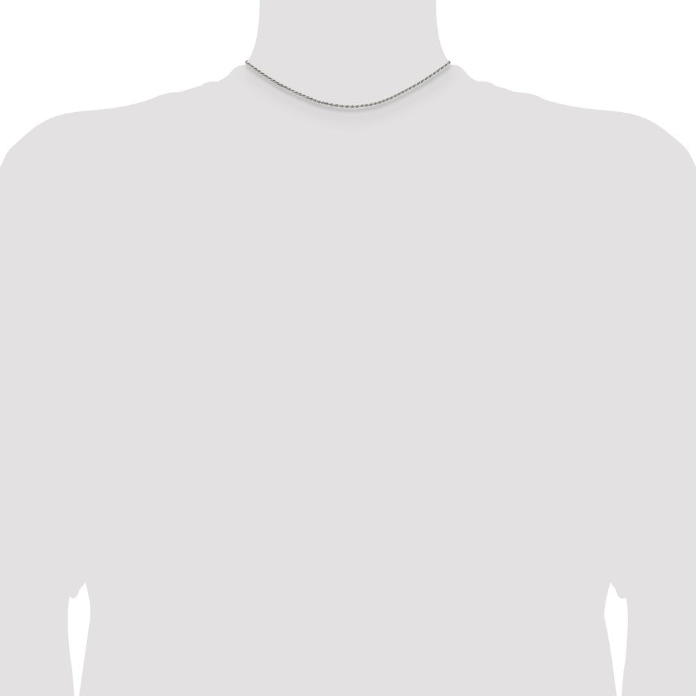 Sterlingsilber 1.7mm Diamantiert Kordel Halskette
