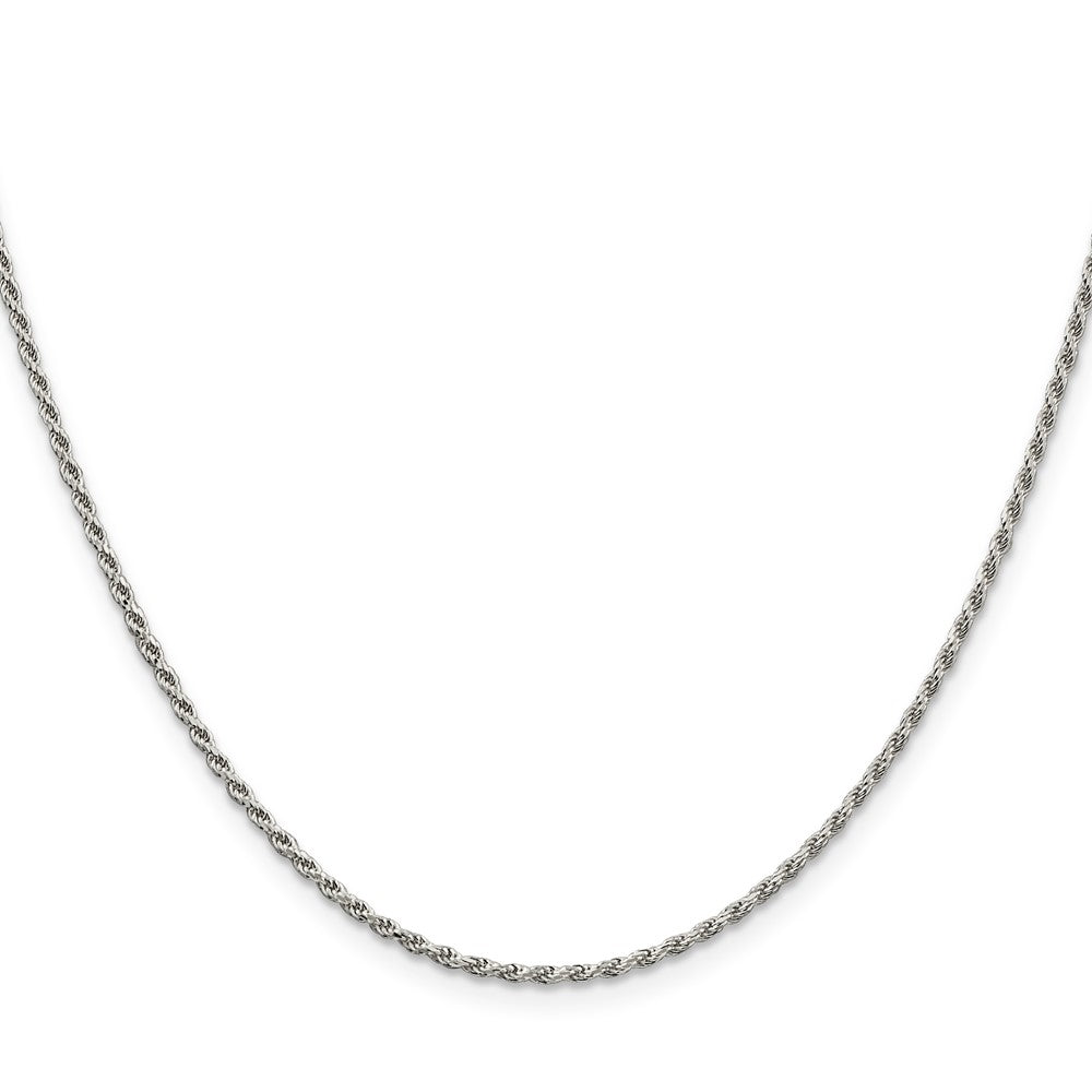 Sterlingsilber Rhodiniert 1.7mm Diamantiert Kordel Halskette