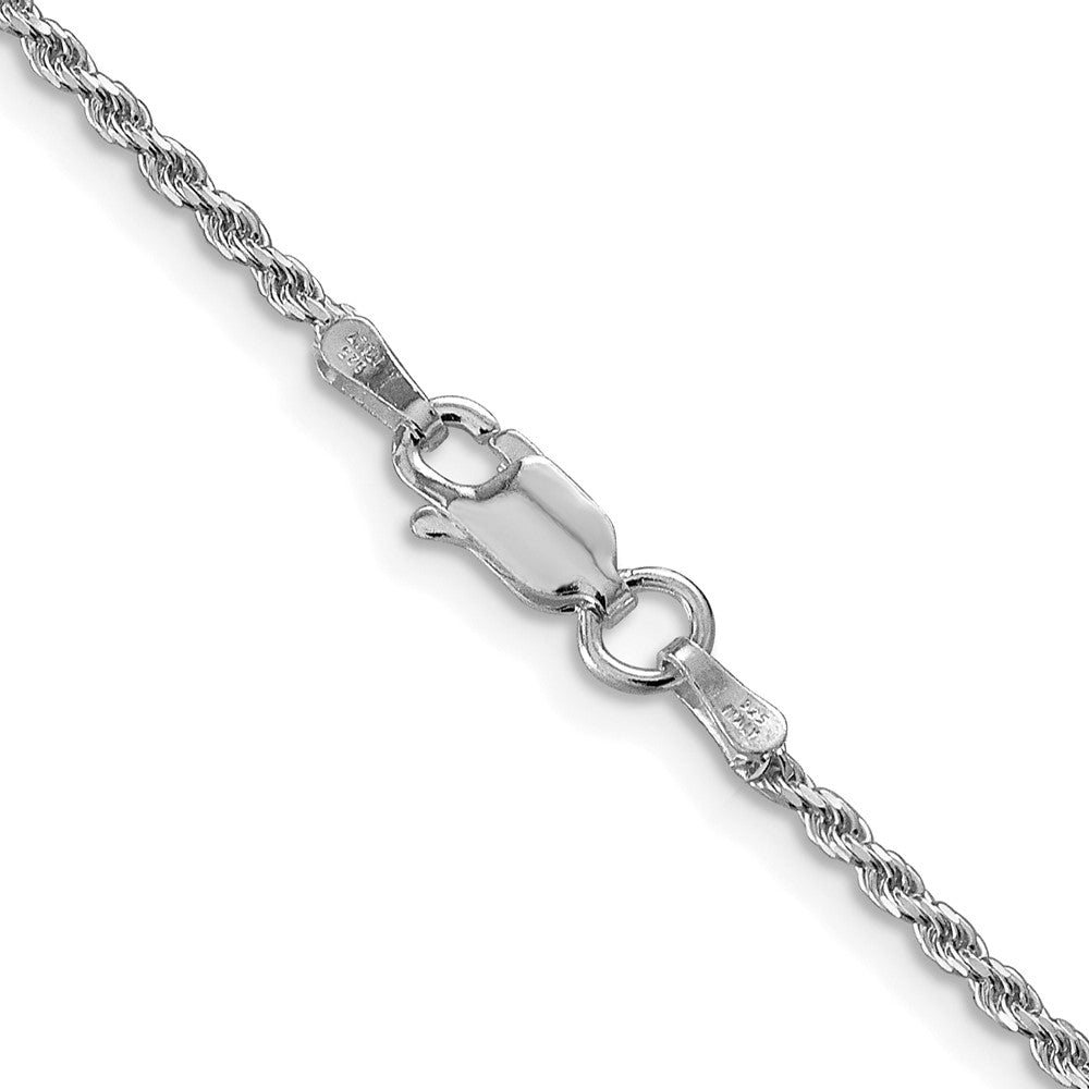 Sterlingsilber Rhodiniert 1.7mm Diamantiert Kordel Halskette